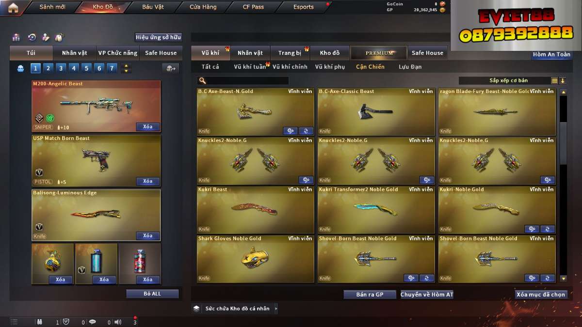 shop acc cf uy tin gia re